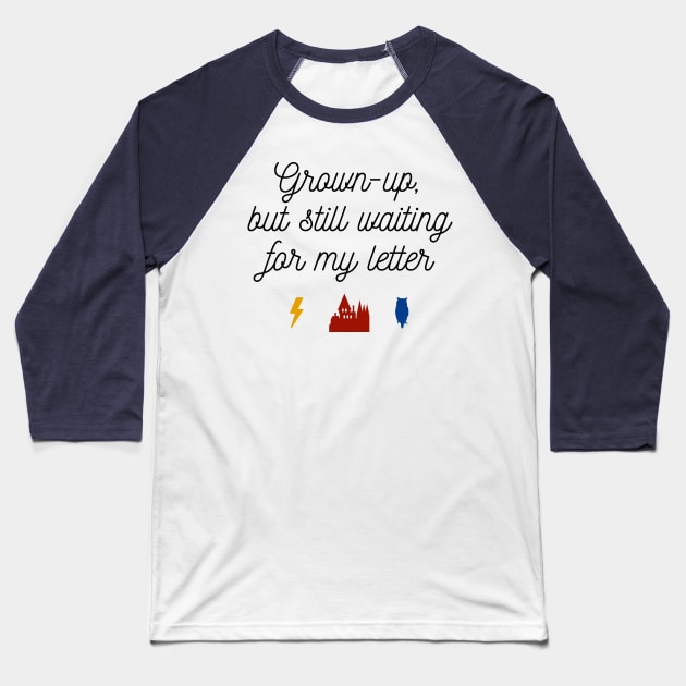 Waiting for the Letter Forever and Ever Baseball T-Shirt by davidisnoartist